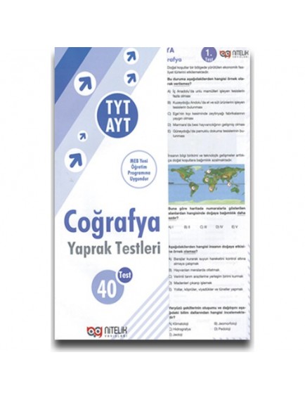 Nitelik Yayınları TYT - AYT Coğrafya Yaprak Testleri