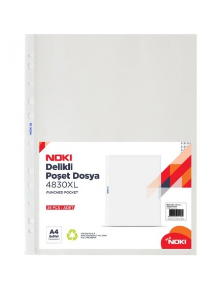 Noki 25'Li Xl Delikli Poşet Dosya 4830