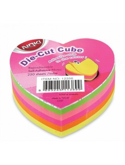 Noki 5X50 Yaprak Kalp Şekilli 5 Renk Postit 12356