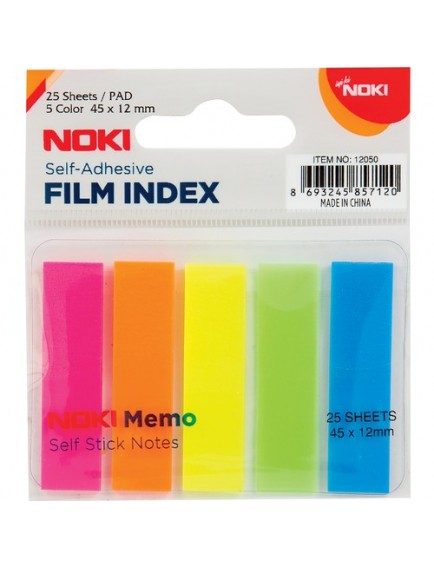 Noki Memo 5 Renk 25 Yaprak 12X45Mm Film İndex Yapışkan Notluk 12050