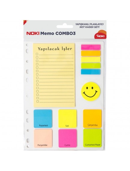 Noki Memo Combo 3 Yapışkan Not Kağıdı Seti 12703