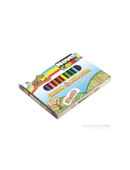 Nova Color 12 Renk Kısa Mum Boya Nc-1112