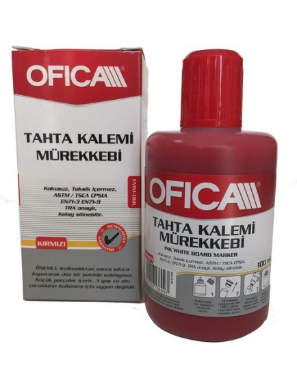 Ofica Tahta Kalemi Mürekkebi 100 Ml. Fmm-06K Kırmızı