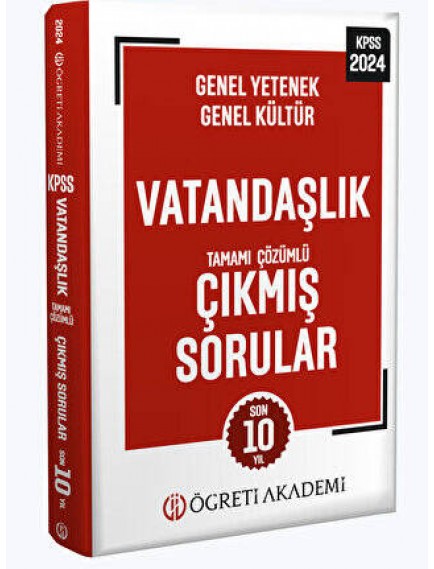 Öğreti Akademi Yayınları Kpss Genel Yetenek Genel Kültür Vatandaşlık Tamamı Çözümlü Çıkmış Sorular (Roman Boy) 