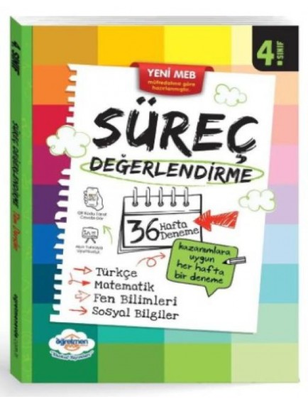 Öğretmen Evde Yayınları 4.Sınıf Süreç Değerlendirme Kitabı