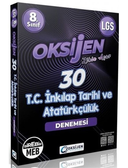 Oksijen Yayınları 8. Sınıf Lgs T.C. İnkılap Tarihi Ve Atatürkçülük 30 Deneme