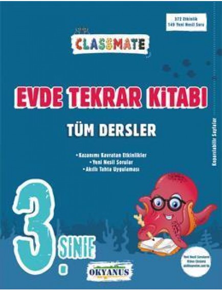 Okyanus Yayınları 3. Sınıf Classmate Tüm Dersler Evde Tekrar Kitabı 