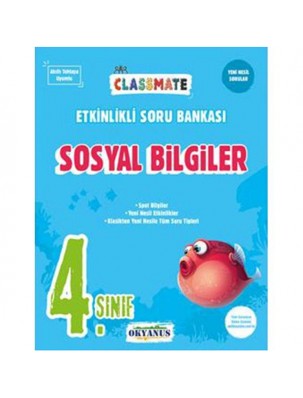 Okyanus Yayınları 4. Sınıf Classmate Sosyal Bilgiler Etkinlikli Soru Bankası