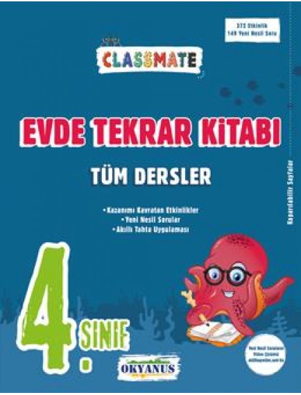 Okyanus Yayınları 4. Sınıf Tüm Dersler Evde Tekrar Kitabı
