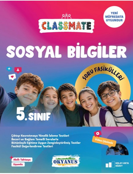 Okyanus Yayınları 5. Sınıf Sosyal Bilgiler Classmate Soru Fasikülleri 