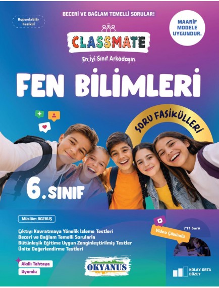 Okyanus Yayınları 6. Sınıf Fen Bilimleri Classmate Soru Fasikülleri 