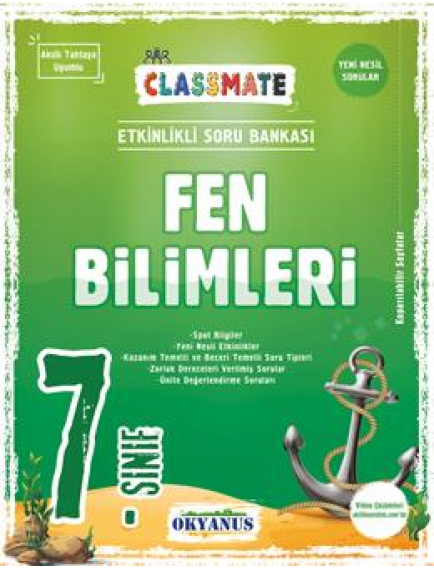 Okyanus Yayınları 7. Sınıf Fen Bilimleri Classmate Soru Bankası 