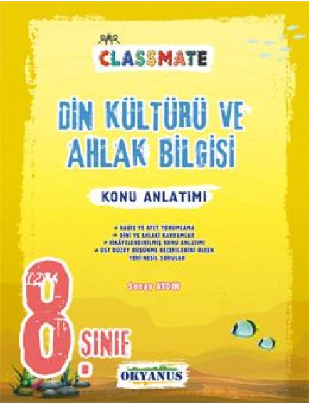 Okyanus Yayınları 8. Sınıf Classmate Din Kültürü ve Ahlak Bilgisi Konu Anlatımı