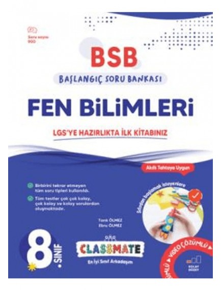 Okyanus Yayınları 8. Sınıf Fen Bilimleri Başlangıç (Bsb) Soru Bankası 