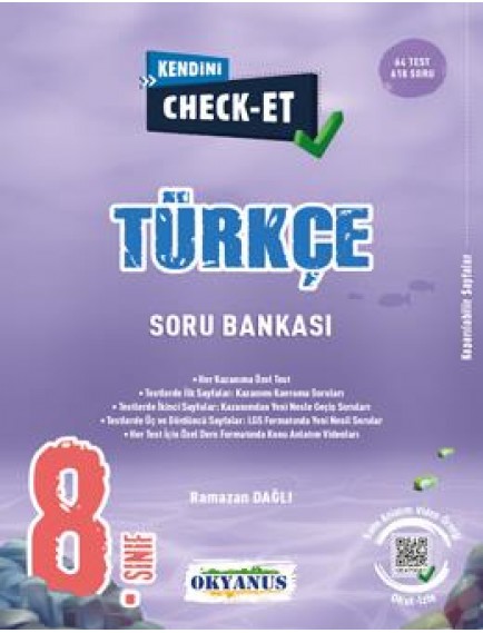 Okyanus Yayınları 8. Sınıf Türkçe Kendini Check-Et Soru Bankası