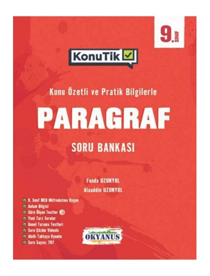 Okyanus Yayınları 9. Sınıf Paragraf Konutik Soru Bankası 