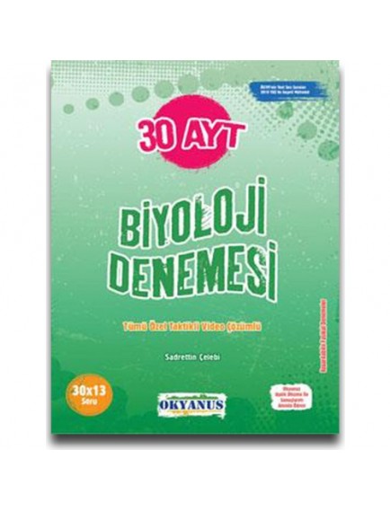Okyanus Yayınları Ayt Biyoloji 30 Deneme
