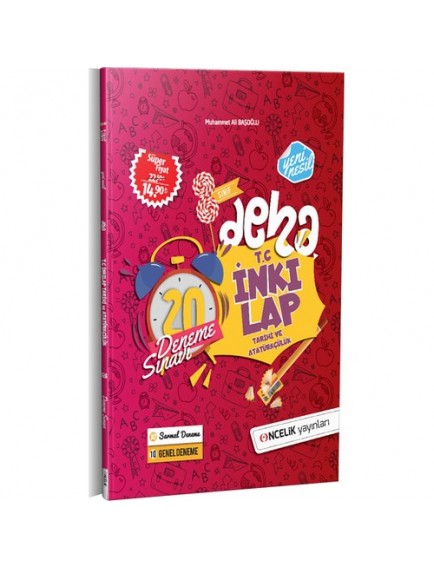 Öncelik Yayınları 8. Sınıf Deha T.C. İnkılap Tarihi Ve Atatürkçülük 20 Deneme Sınavı