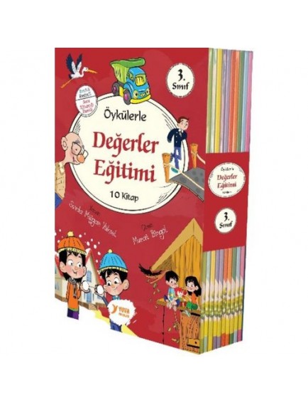 Öykülerle Değerler Eğitimi 3. Sınıf (10 Kitap) - Sevda Müjgen Yüksel - Yuva Yayınları