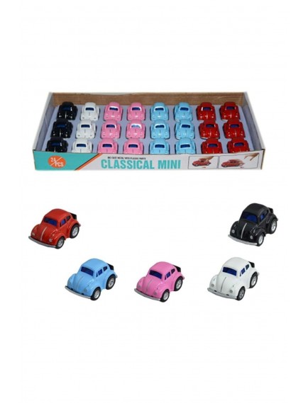 Oyun Terapi Mini Çek Bırak Mat Renk Araba Volkswagen (5 Cm)