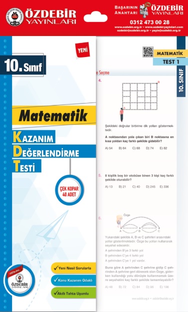 Özdebir Yayınları 10. Sınıf Matematik Çek Kopar Yaprak Test