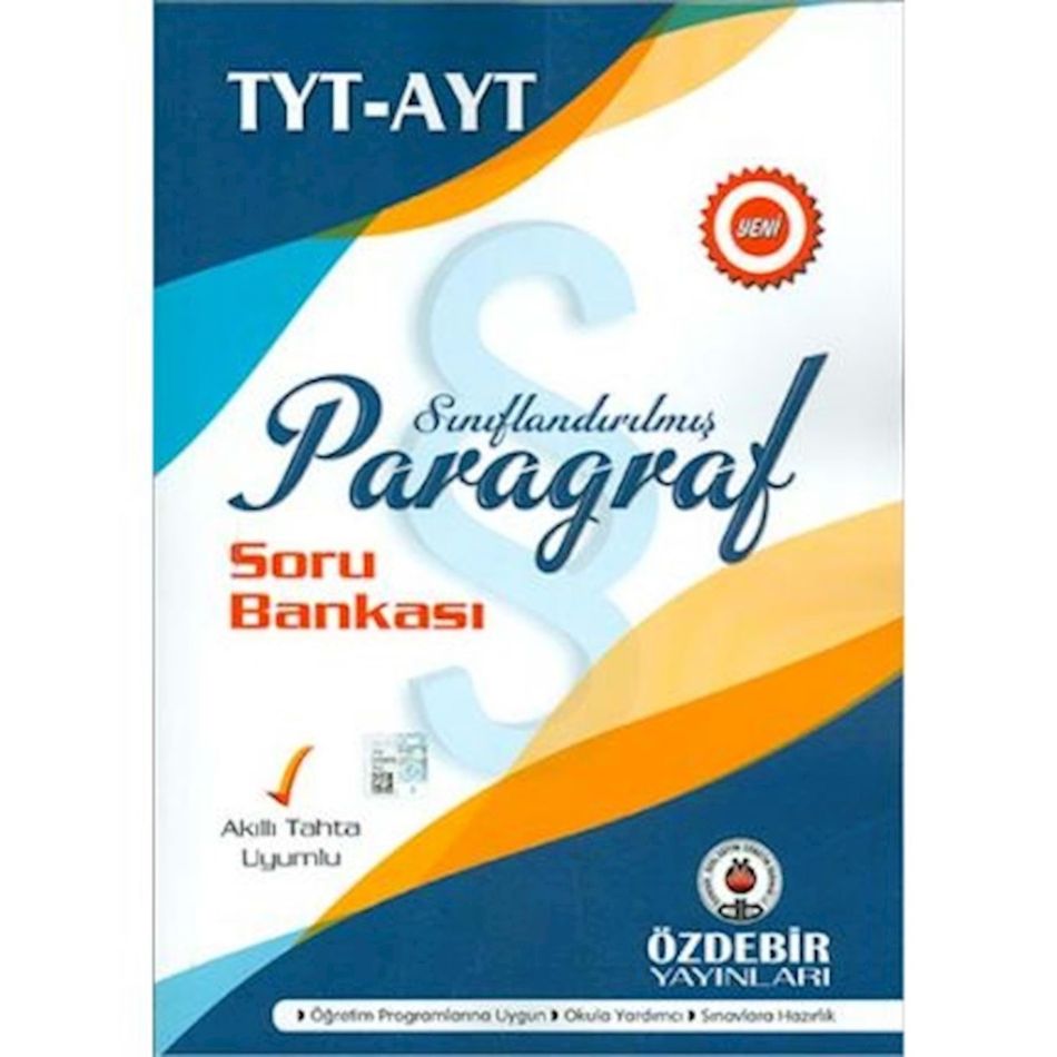 Özdebir Yayınları Tyt-Ayt Paragraf Soru Bankası Sınıflandırılmış