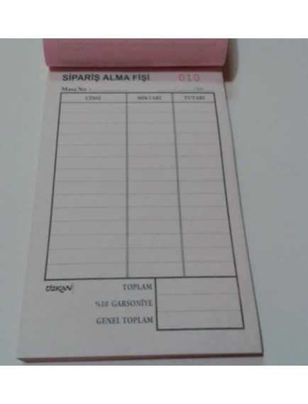 Özkan Adisyon Numaralı 3.Hamur G0214