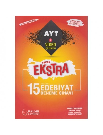 Palme Yayınları Ayt Edebiyat Ekstra 15 Deneme