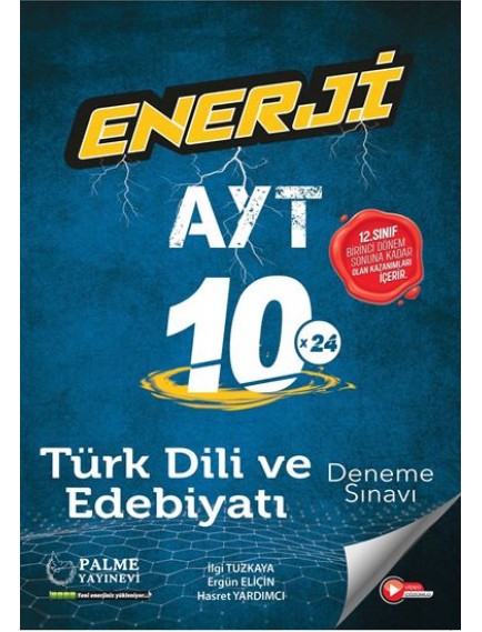 Palme Yayınları Ayt Türk Dili Ve Edebiyatı Enerji 10X24 Deneme Sınavı Video Çözümlü