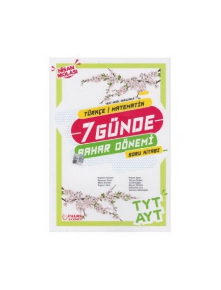 Palme Yayınları Tyt-Ayt Türkçe-Matematik 7 Günde Bahar Dönemi Soru Bankası