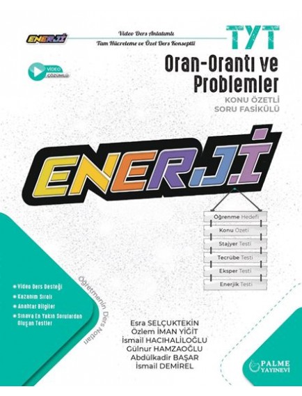 Palme Yayınları Tyt Enerji Oran Orantı Ve Problemler Konu Özetli Soru Fasikülü