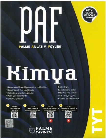 Palme Yayınları Tyt Kimya Paf