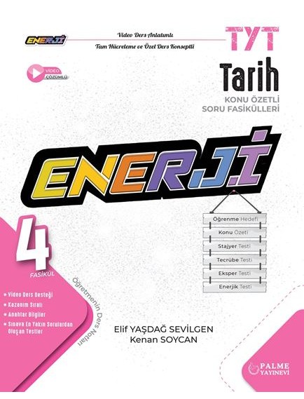 Palme Yayınları Tyt Tarih Enerji Konu Özetli Soru Fasikülleri(4 Fasikül)