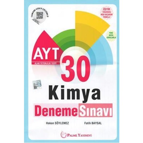 Palme Yayınları Yks Ayt Kimya 30 Deneme Sınavı