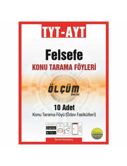 Pano Yayınları Tyt-Ayt Felsefe Konu Tarama Föyleri