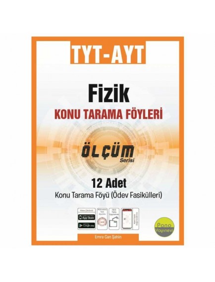Pano Yayınları Tyt-Ayt Fizik Konu Tarama Föyleri