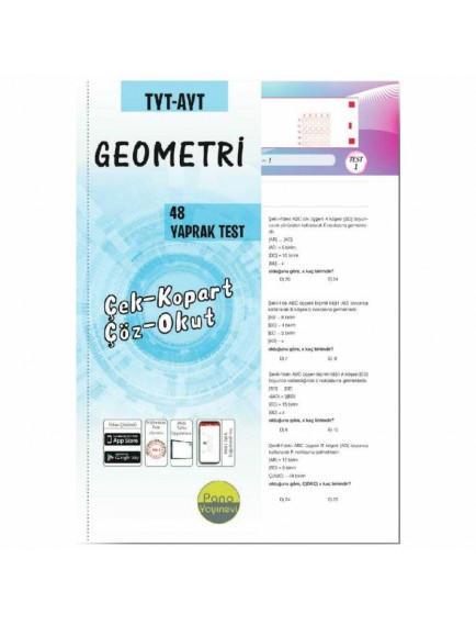 Pano Yayınları Tyt-Ayt Geometri Yaprak Test