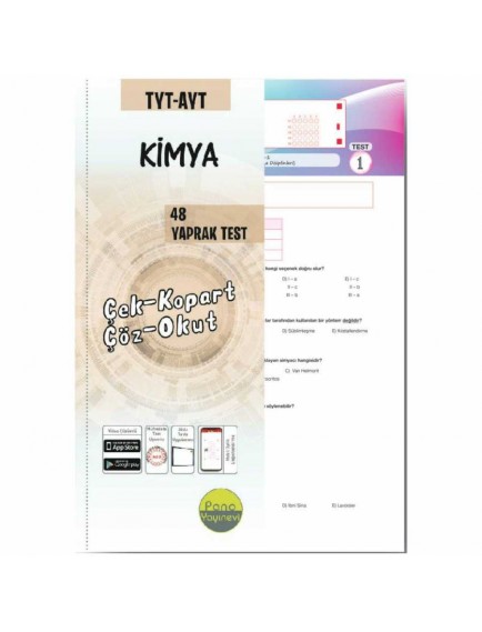 Pano Yayınları Tyt-Ayt Kimya Yaprak Test