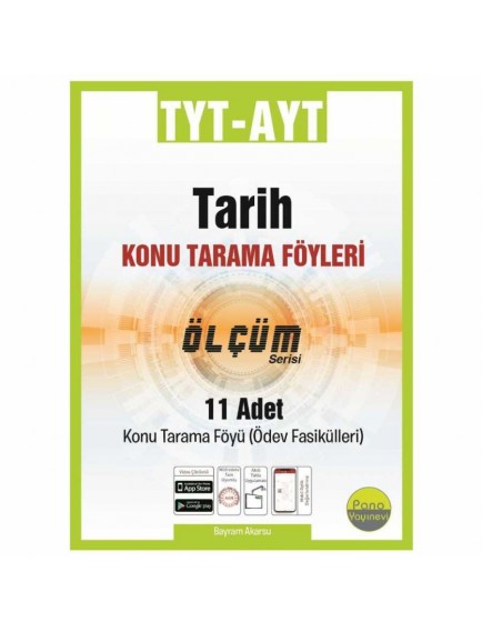 Pano Yayınları Tyt-Ayt Tarih Konu Tarama Föyleri