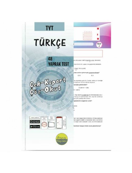 Pano Yayınları Tyt Türkçe Yaprak Test