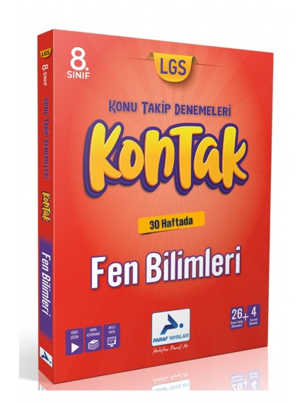 Paraf Yayınları 8. Sınıf Fen Bilimleri 30 Lu Kontak Deneme