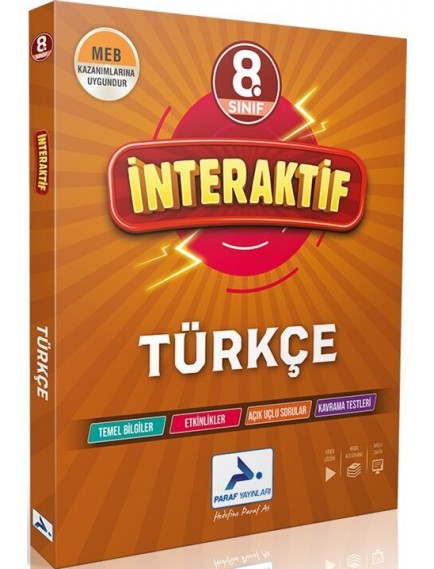Paraf Yayınları 8. Sınıf Türkçe İnteraktif Soru Bankası
