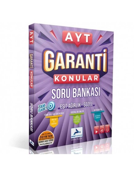 Paraf Yayınları Ayt Eşit Ağırlık Sözel Garanti Konular Soru Bankası