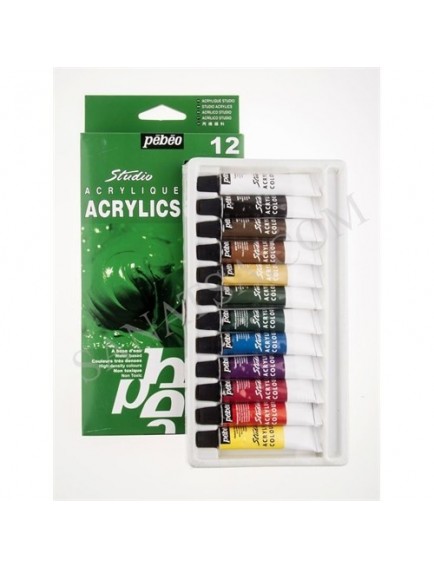 Pebeo 12 Renk X 12Ml Akrilik Boya 666013-668200
