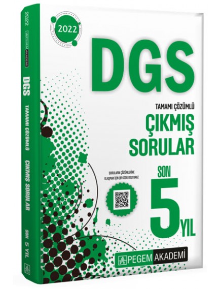 Pegem Akademi Yayınları Dgs Son 5 Yıl Tamamı Çözümlü Çıkmış Sorular