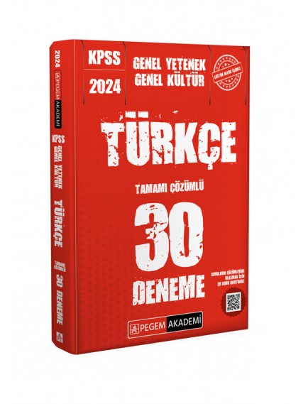 Pegem Akademi Yayınları Kpss Genel Kültür Genel Yetenek Türkçe 30 Deneme 