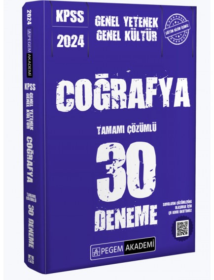 Pegem Akademi Yayınları Kpss Genel Yetenek Genel Kültür Coğrafya 30 Deneme