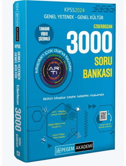 Pegem Akademi Yayınları Kpss Genel Yetenek Genel Kültür Ezberbozan 3000 Soru Bankası