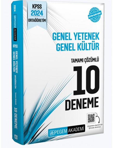 Pegem Akademi Yayınları Kpss Genel Yetenek Genel Kültür Ortaöğretim Tamamı Çözümlü 10 Deneme 