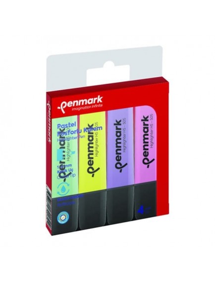 Penmark Fosforlu Kalem 4 Lü Renk Pastel Hs 505 4P
